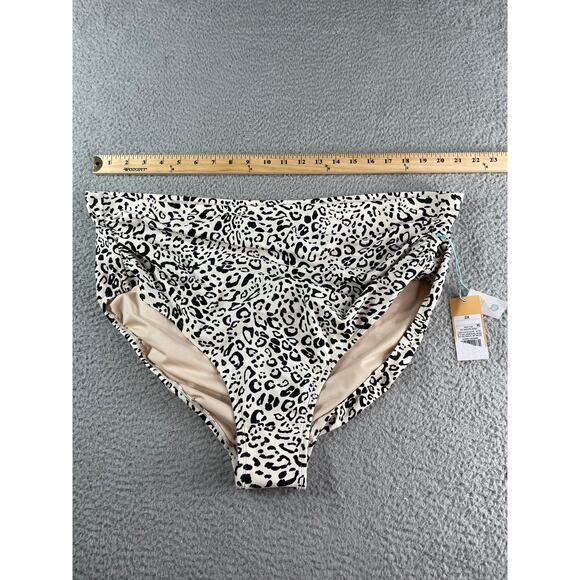 Kona Sol Swim Bottoms Womens 2X Multicolor Animal Print High Waist NWT - Picture 6 of 11